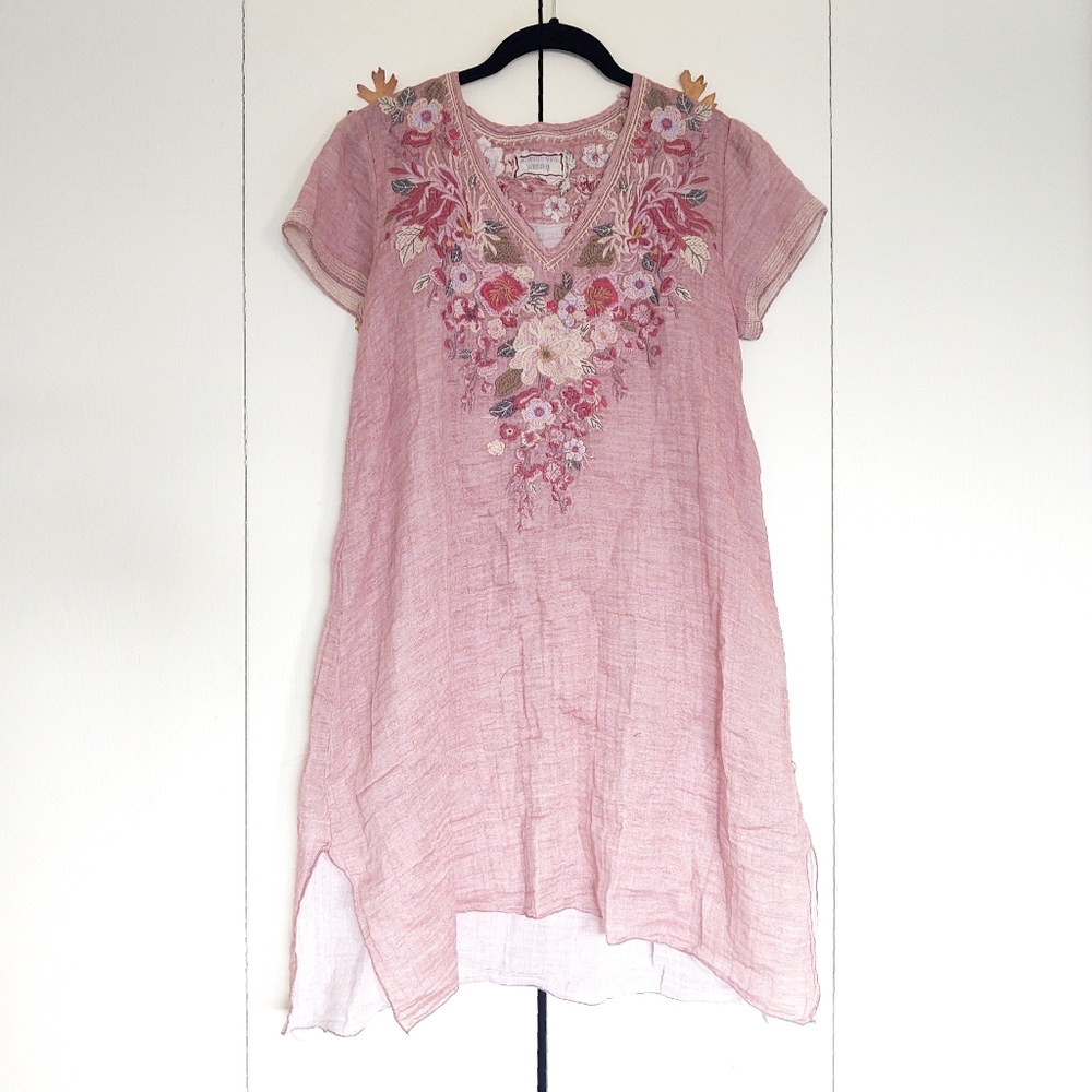 JOHNNY WAS Workshop Karlotta Draped Tunic Small